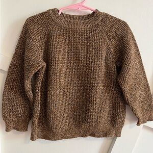 Zara Brown Marled Crewneck Sweater